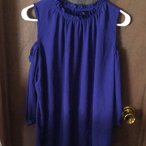 Blue off shoulder top